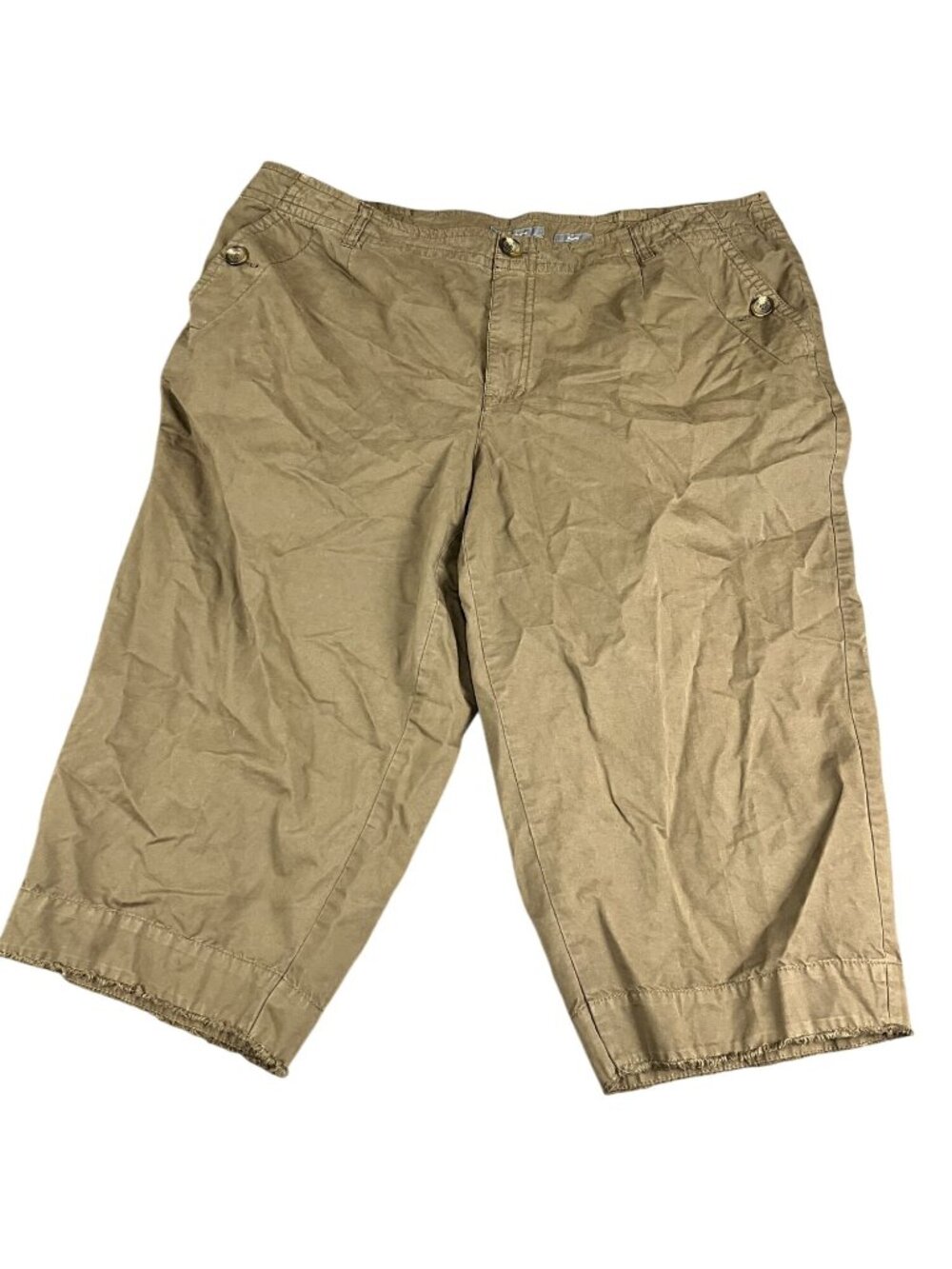 Liz Claiborne Womens Brown Sloane Capri Pants Size 20